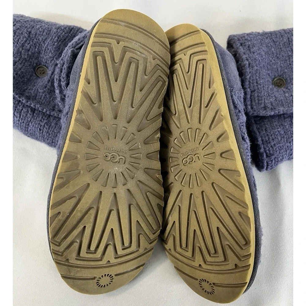 UGG Boots Womens Sz 8 Australia ‎ Knit Fold Over Purple Sweater